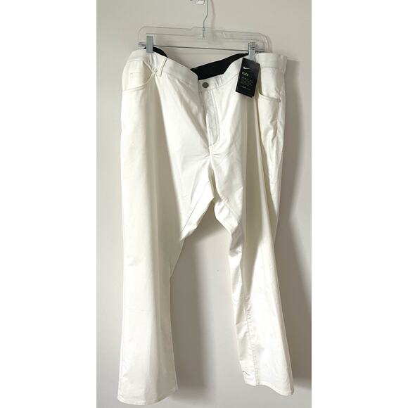 Nike Slim Flex Stretch Golf Performance Pants White Cactus Color Size 42x32 NEW - Picture 3 of 11